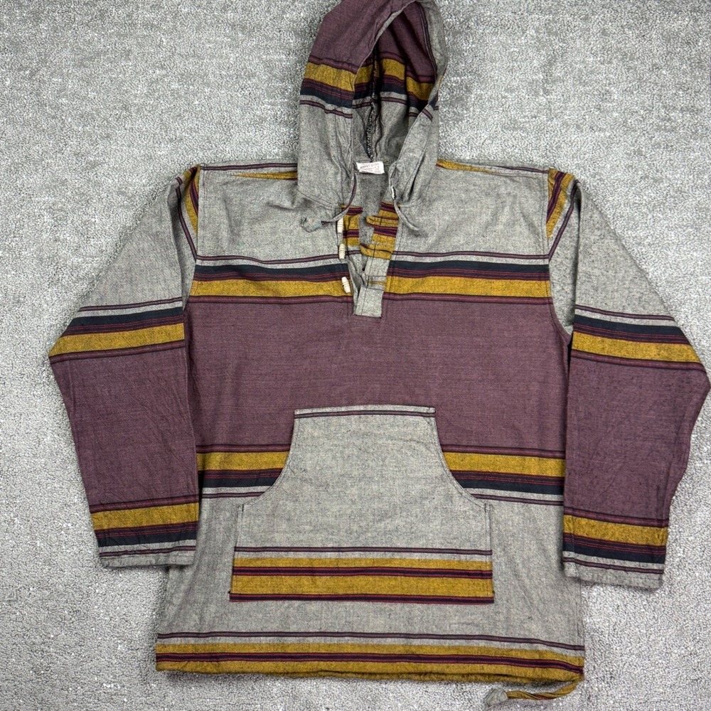 Vintage Grateful Dead Gypsy Rose Baja Hoodie Drug Rug Steal Your Face Nepal L